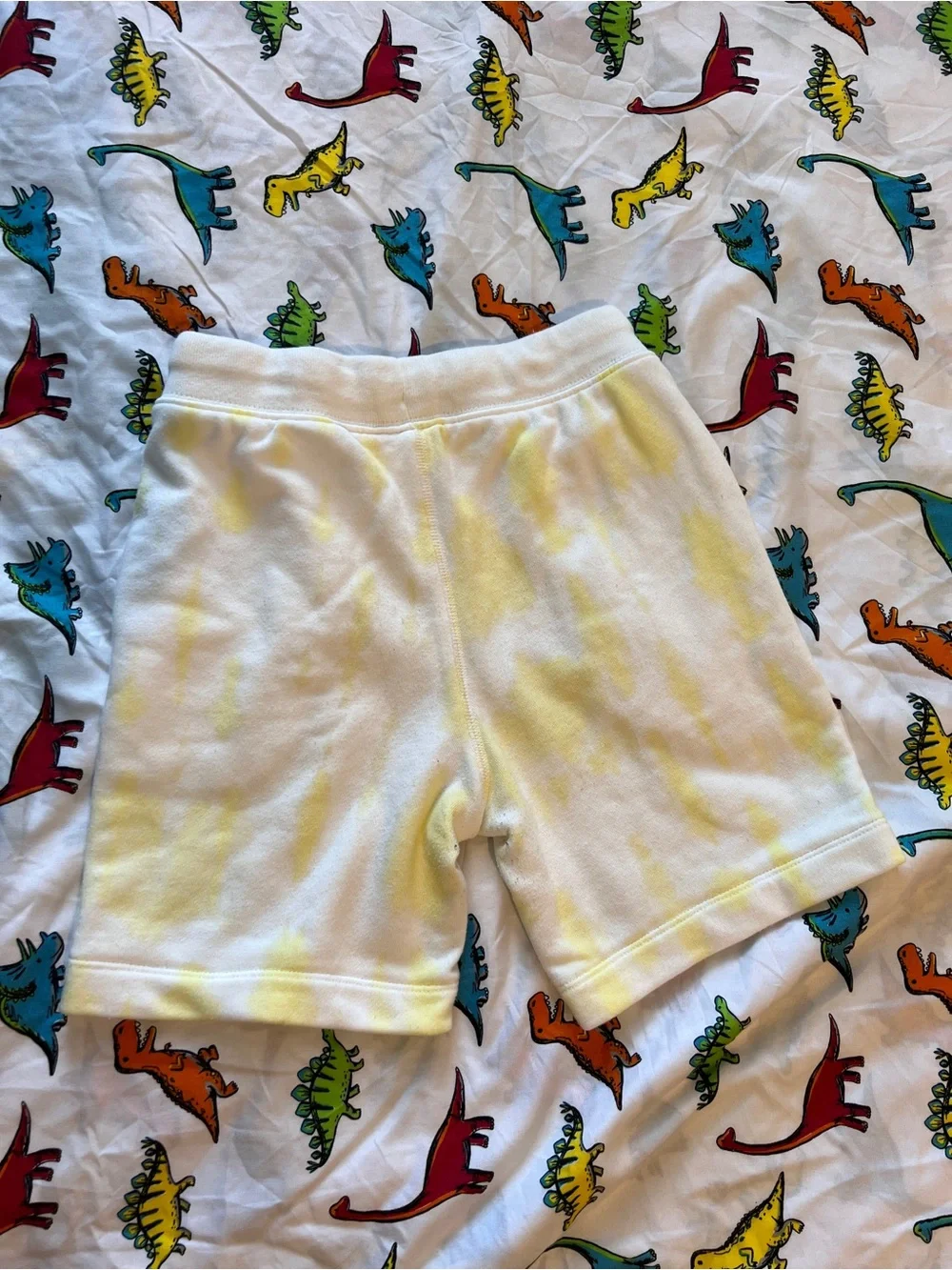GAP Kids White Hoodie, Shorts & Joggers Set with Yellow Tie-Dye